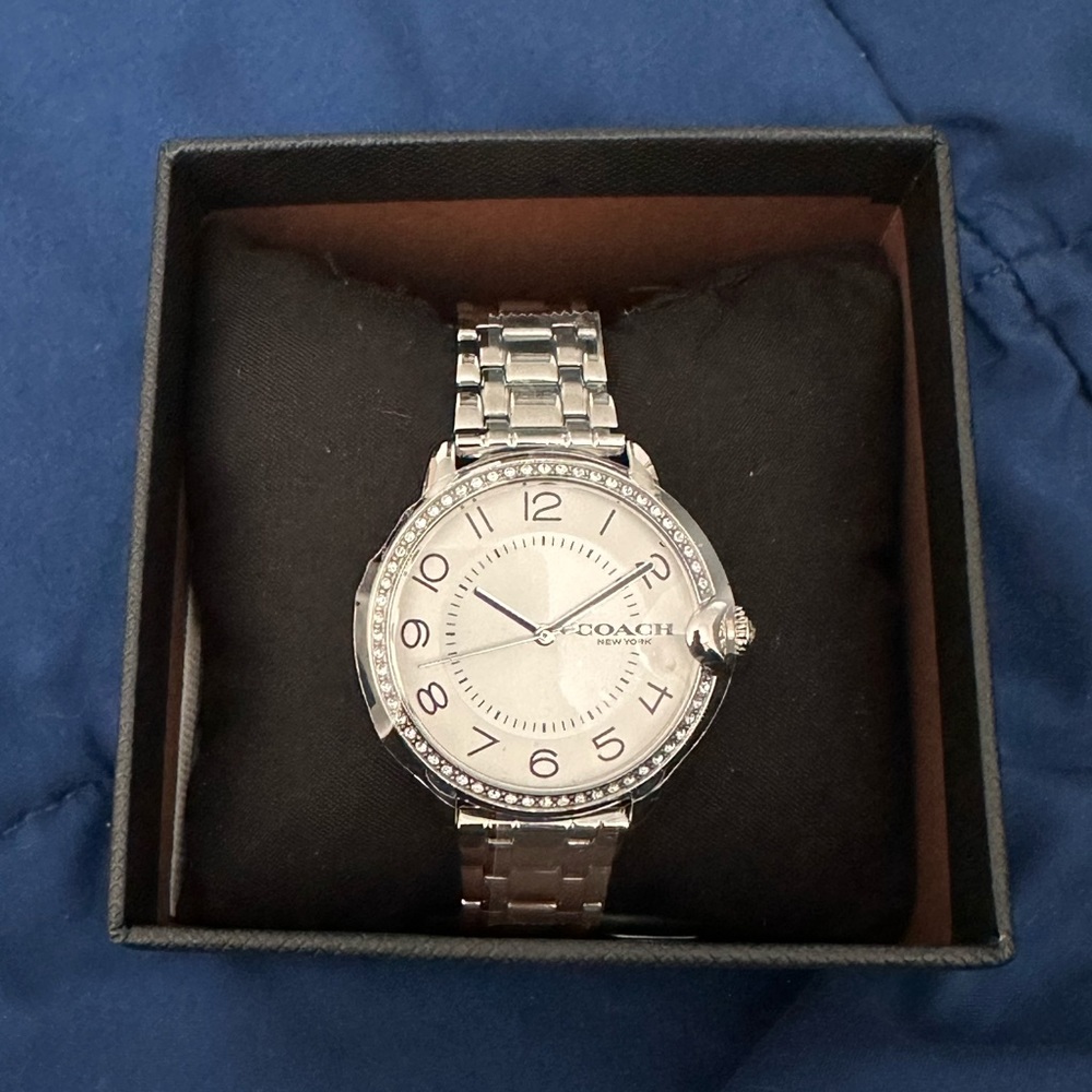 Coach Arden Silver Dial Steel Women's Watch (NWT)